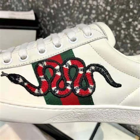 gucci sneaker kingsnake|gucci ace embroidered sneakers.